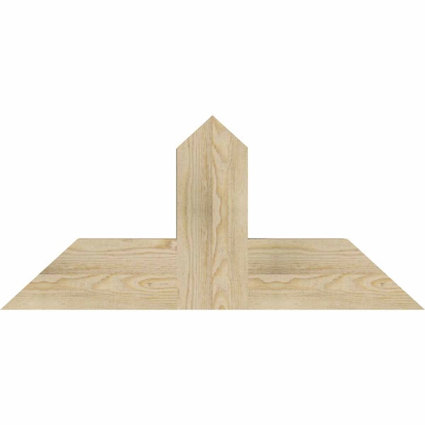 Ekena Millwork Portland Rough Sawn Timber Gable Bracket, Douglas Fir, 36"W x 16"H x 4"D x 6"F, 11/12 Pitch GBW036X16X0406POR00RDF - main